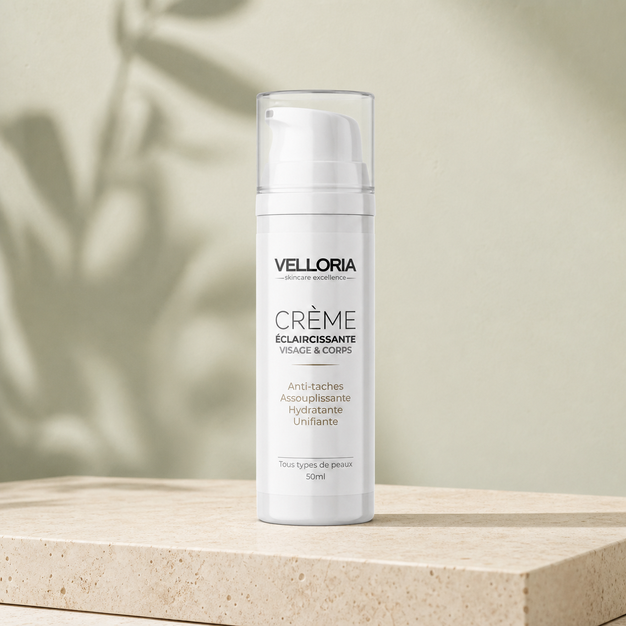 Crème Éclaircissante VELLORIA — lumière de Tunisie