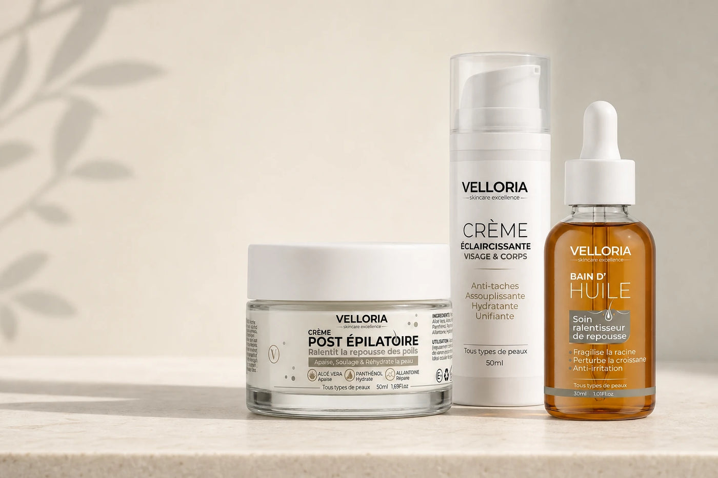 Offre de lancement Routine complète VELLORIA, trois soins